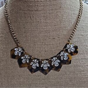 J.Crew Vintage Faux Tortoise and Rhinestones